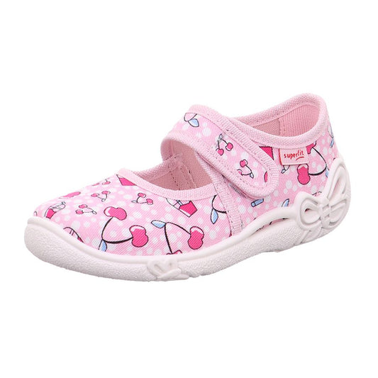 Pair of SUPERFIT Hausschuh BELINDA 288-55 slippers in pink with cherry design