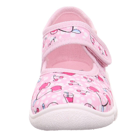 Comfortable and stylish SUPERFIT Hausschuh BELINDA 288-55 in rose with cherry design