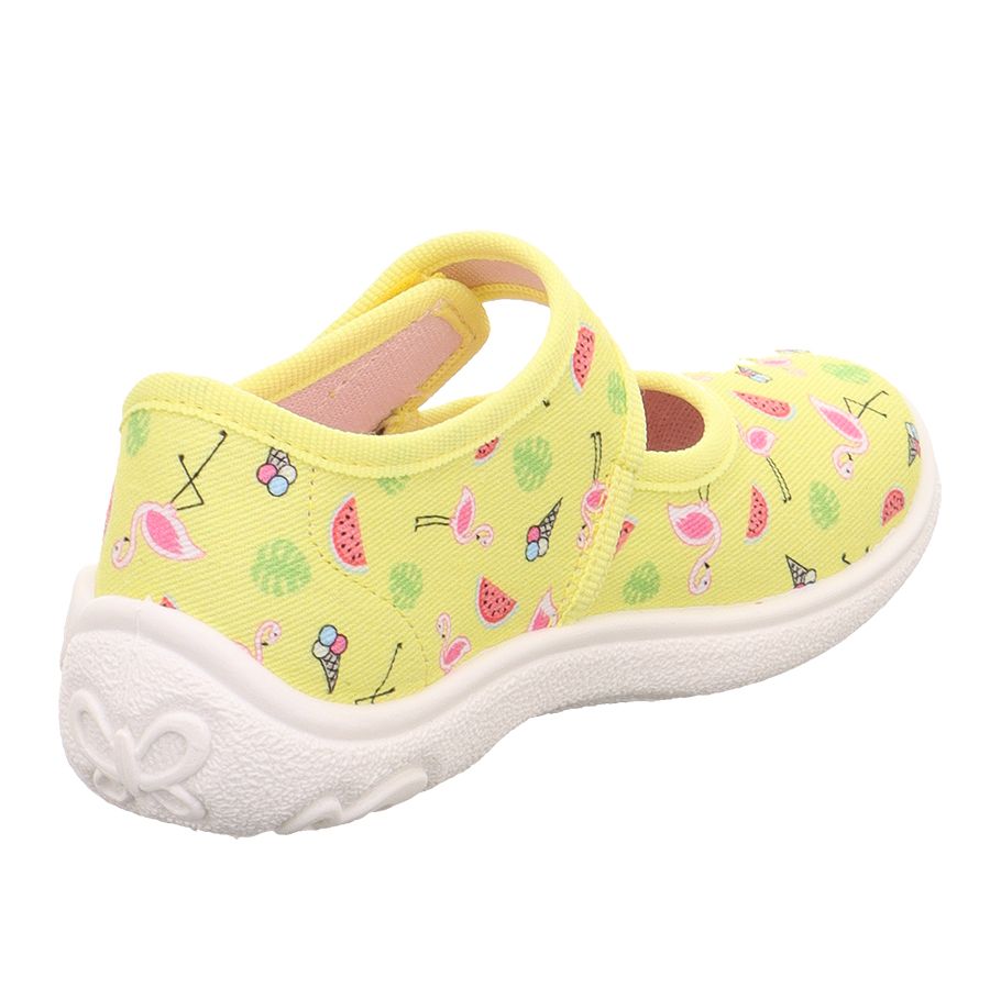 Yellow SUPERFIT Hausschuh BELINDA 288-602 with Flamingo and Eis design