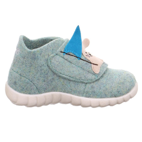  Superfit Hausschuh HAPPY 295-701 mint - grau - Hase - Angenehmer Tragekomfort mit weicher Innensohle 