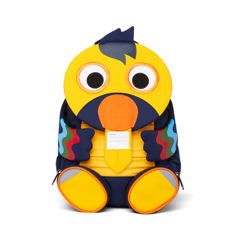 Colorful and fun AFFENZAHN Rucksack GROSSER FREUND featuring a friendly tukan design