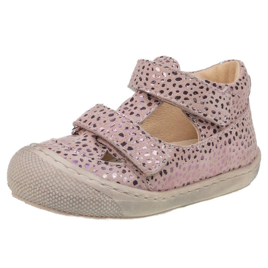 NATURINO Halbsandale PUFFY - roségold - Leopard: Stylish and comfortable sandal in rose gold with leopard print detailing