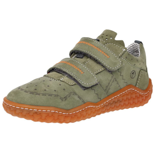 RICOSTA Barfußschuh Halbschuh JOSH in eukalyptus and orange color, a comfortable and stylish barefoot shoe for everyday wear