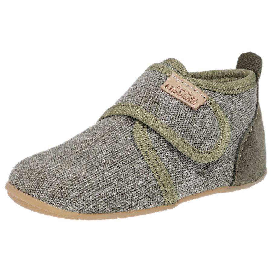 LIVING KITZBÜHEL Hausschuh 3922-420- khaki slipper with cozy wool lining