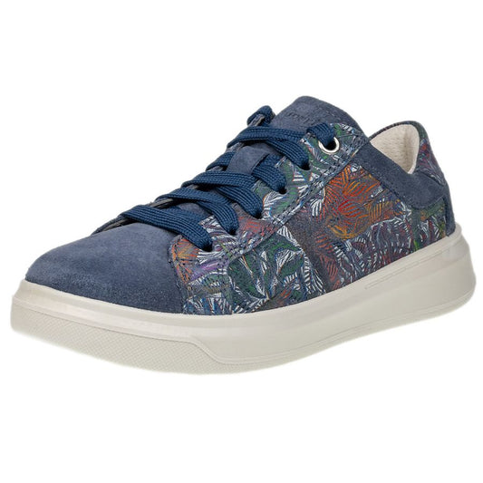 High-quality blue patterned SUPERFIT Halbschuh COSMO 6462-801, perfect for active kids