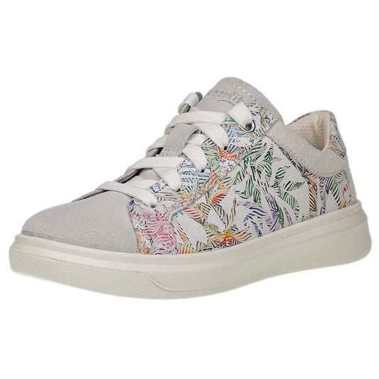 Light grey COSMO 6462-10 SUPERFIT half-shoe with patterned design