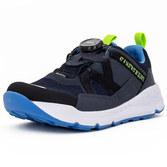 Superfit Gore-Tex Boa Halbschuh Free Ride 551-80 in navy and neongrün, provides waterproof and comfortable support for outdoor activities