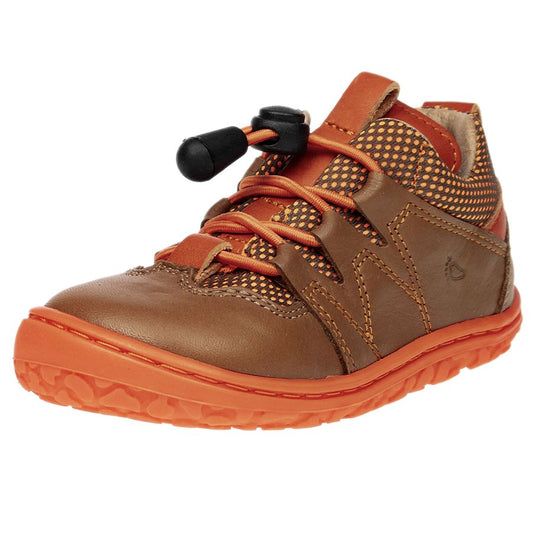 LURCHI Barfuß Halbschuh NISO 50016-09 - Braun - Orange: A stylish and comfortable barefoot shoe with a brown and orange color design