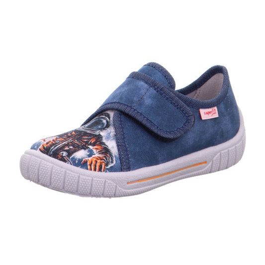 Comfortable and stylish SUPERFIT Hausschuh BILL 271-807 in jeans color, featuring an astronaut design, perfect for indoor wear
