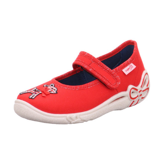 Cozy and stylish SUPERFIT Hausschuh BELINDA 287-501 in red with adorable deer design