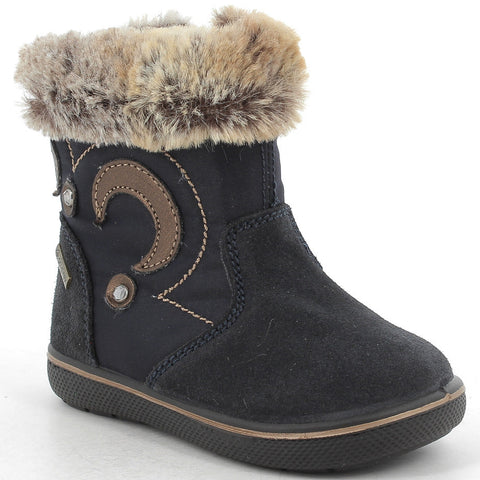 PRIMIGI GORE-TEX Stiefel 83571-33 in navy with brown accents, waterproof and durable for all-weather outdoor activities