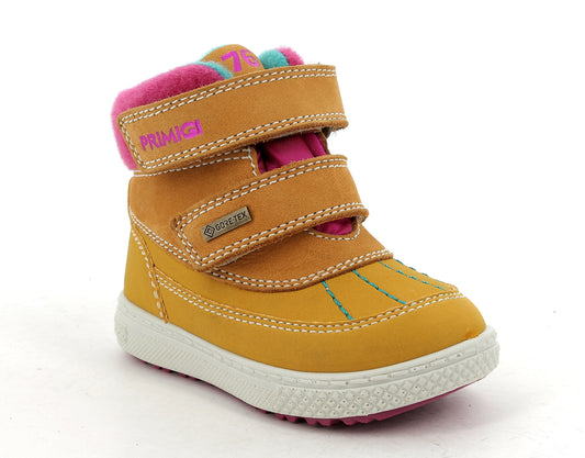 PRIMIGI GORE-TEX Knöchelschuh 83579-66 in curry, magenta, and türkis colors, designed for durability and style