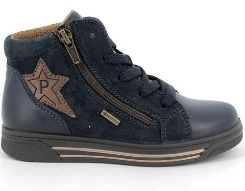 PRIMIGI GORE-TEX Knöchelschuh 83766-22 in dark blue and bronze, waterproof and durable for all-weather wear