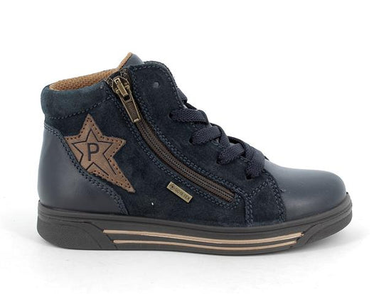 PRIMIGI GORE-TEX Knöchelschuh 83766-22 in dark blue and bronze, waterproof and durable for all-weather wear