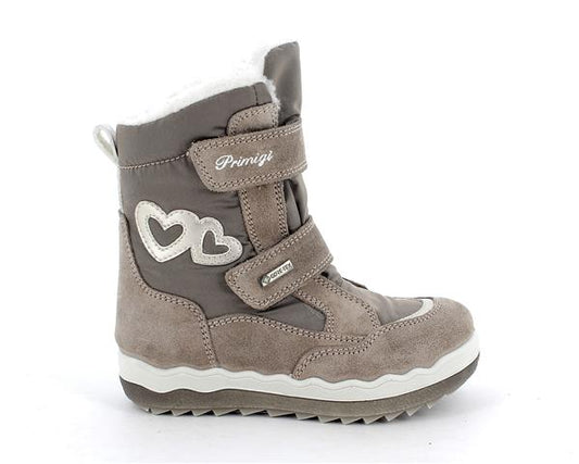 PRIMIGI GORE-TEX Stiefel 83823-33 in sand color with cute heart design for kids