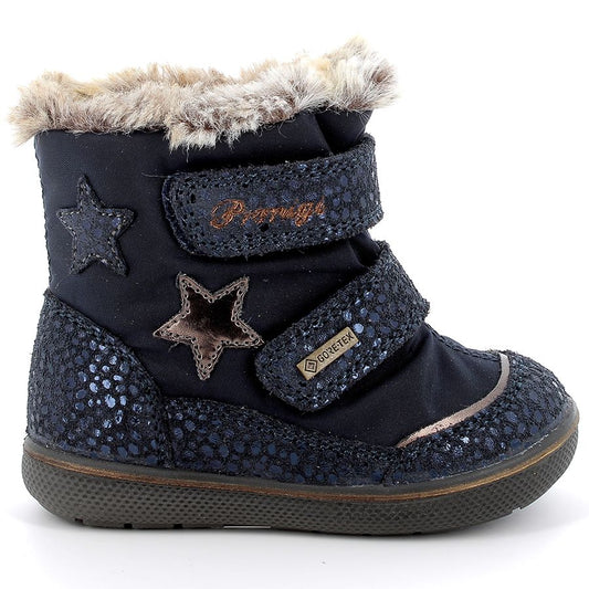 PRIMIGI GORE-TEX Stiefel FROZEN 28554-33 - navy - Schmetterling - A pair of navy GORE-TEX boots with a butterfly design