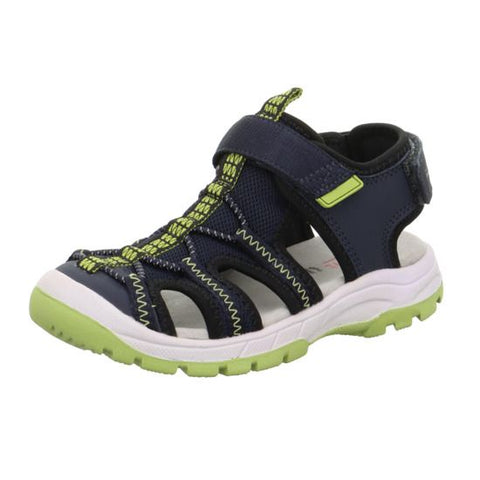 High-quality navy and neongrün SUPERFIT Halbsandale TORNADO 9030-800, a durable and stylish sandal for active kids