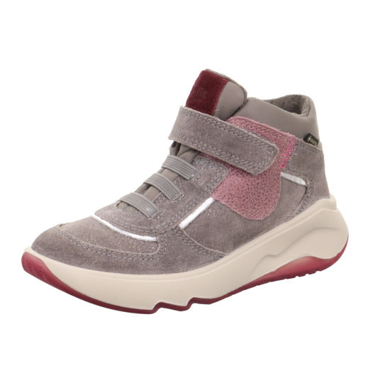 High-performance SUPERFIT GORE-TEX ankle shoe Melody 632-201 in grey and pink with glitter accents for ultimate style and protection