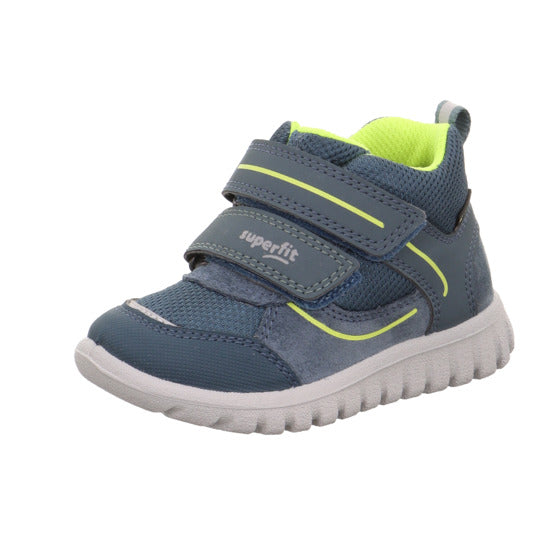 High-performance SUPERFIT GORE-TEX Knöchelschuh SPORT7 MINI 6189-80 blau - neongelb, designed for active kids, in vibrant blue and neon yellow colorway