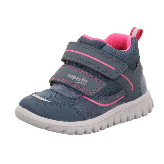 High-performance SUPERFIT GORE-TEX Knöchelschuh SPORT7 MINI 6189-801 in dark blue and pink, perfect for active kids