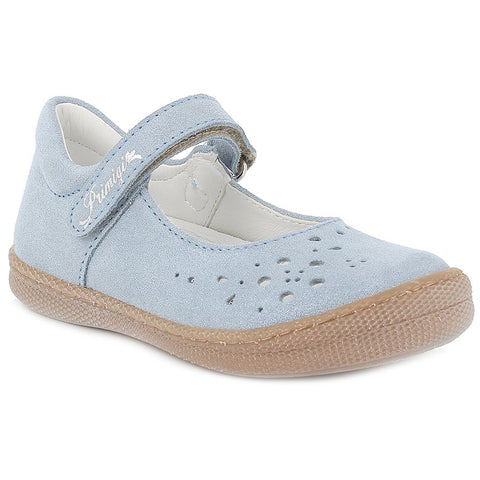 A detailed image of the PRIMIGI Ballerina 39166-00 in eisblau with glitzer accents