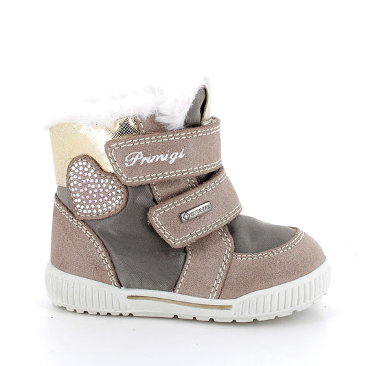 Beige and gold glitter PRIMIGI GORE-TEX ankle boot, style RIDE 48582-22