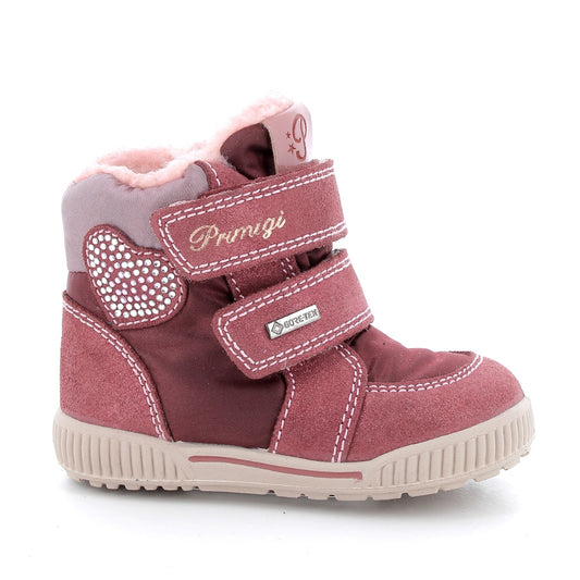 PRIMIGI GORE-TEX Knöchelschuh RIDE 48582-44 in altrosa color with Glitzerherz design 