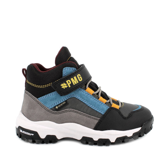 PRIMIGI GORE-TEX Knöchelschuh MICHELIN WINTER KID 49240-00 - blue - grey - A high-quality, waterproof ankle shoe designed for kids, featuring a durable Michelin Winter sole for optimal traction in cold weather