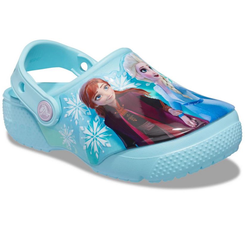 Children's eisblau CROCS DISNEY FROZEN CLOG 206804-4O9 with Frozen characters