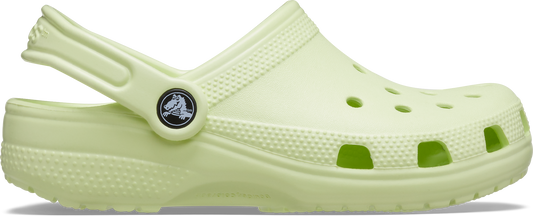 A pair of Crocs Classic Clog 206991-355 in lindgrün color, perfect for comfortable and casual wear