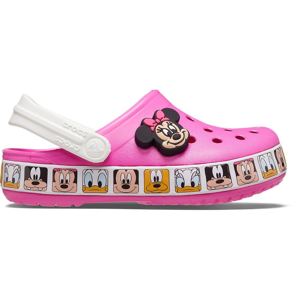 CROCS MINNIE MOUSE CLOG 207720-6QQ - pink, a comfortable and stylish clog for kids, featuring Minnie Mouse design and durable construction