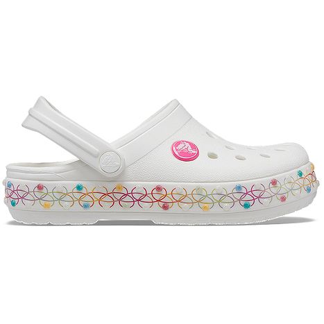 Colorful and stylish CROCS STRETCH NECKLACE CLOG 208270 208269-94S in white with a variety of vibrant colors