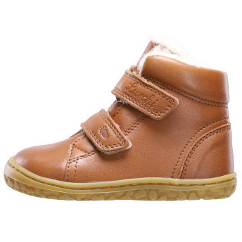 Brown LURCHI Barfuß Stiefel Nik 50006-04 - cognac boots for men, showcasing high-quality leather and comfortable barefoot design