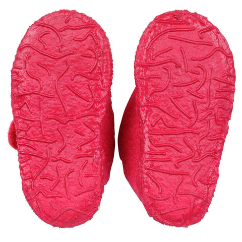 NANGA Hausschuh 25-0475 28 fuchsia - Teddy, a cozy and stylish kids' slipper in vibrant pink color with soft teddy bear lining