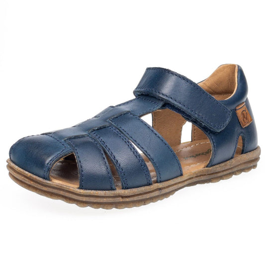 NATURINO Halbsandale SEE - navy: A pair of navy blue kids' sandals with comfortable soles and adjustable straps for outdoor activities