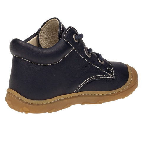 RICOSTA Knöchelschuh CORY - navy, side view of navy blue shoe with white sole and laces