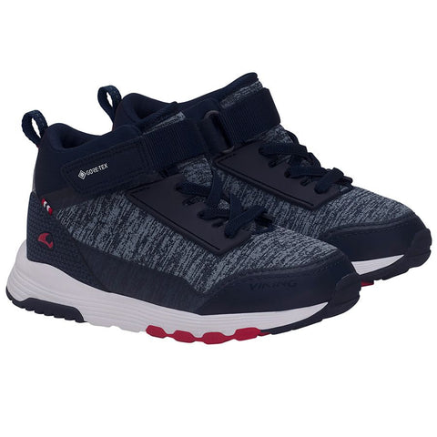 VIKING GORE-TEX Knöchelschuh ARENDAL MID GTX in navy and red with waterproof Gore-Tex technology for outdoor activities and hiking 