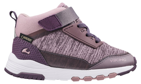 VIKING GORE-TEX Knöchelschuh ARENDAL MID GTX in lila color, front view 
