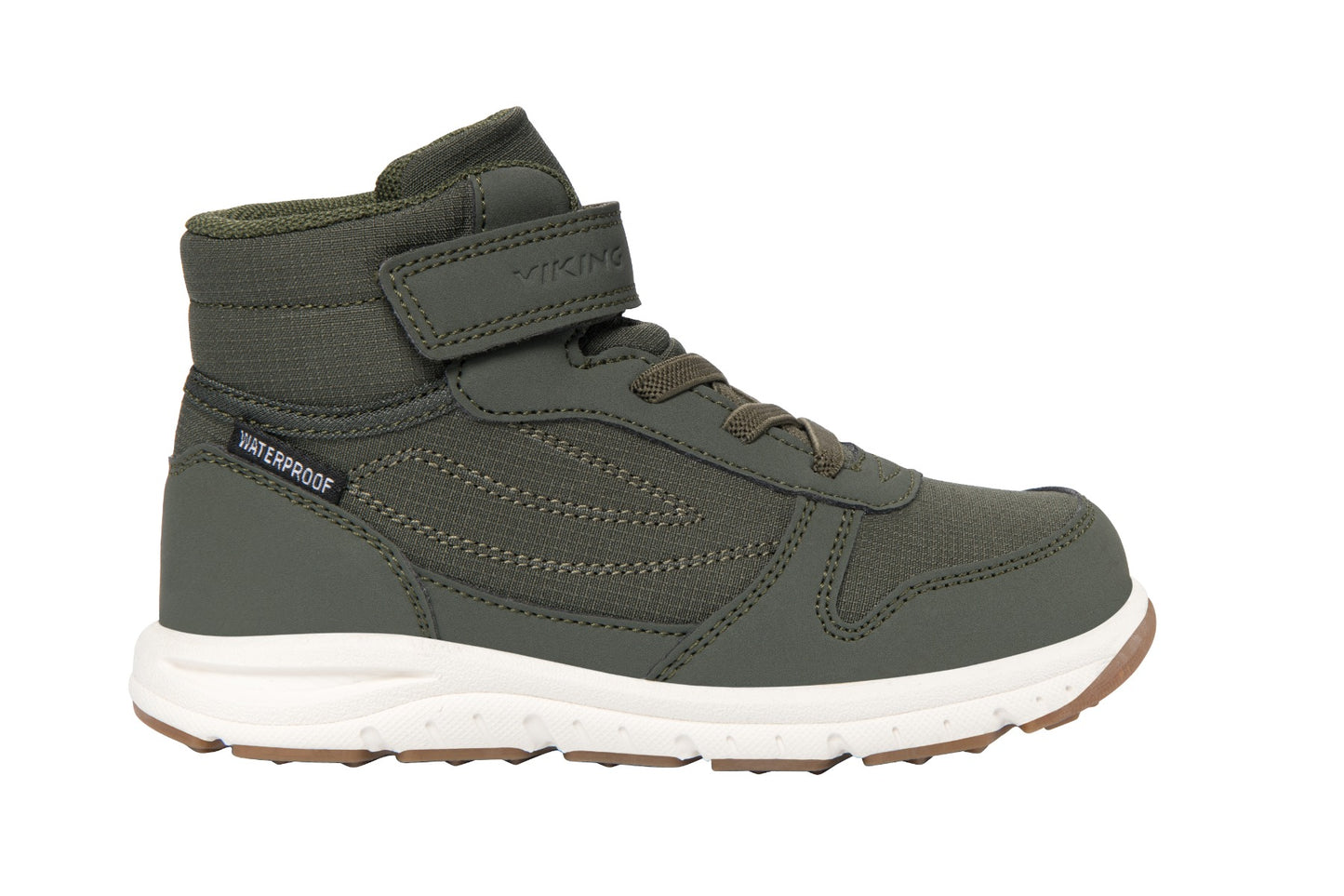 VIKING TEX Knöchelschuh HOVET MID WP - oliv waterproof hiking shoe with ankle support and olive green color