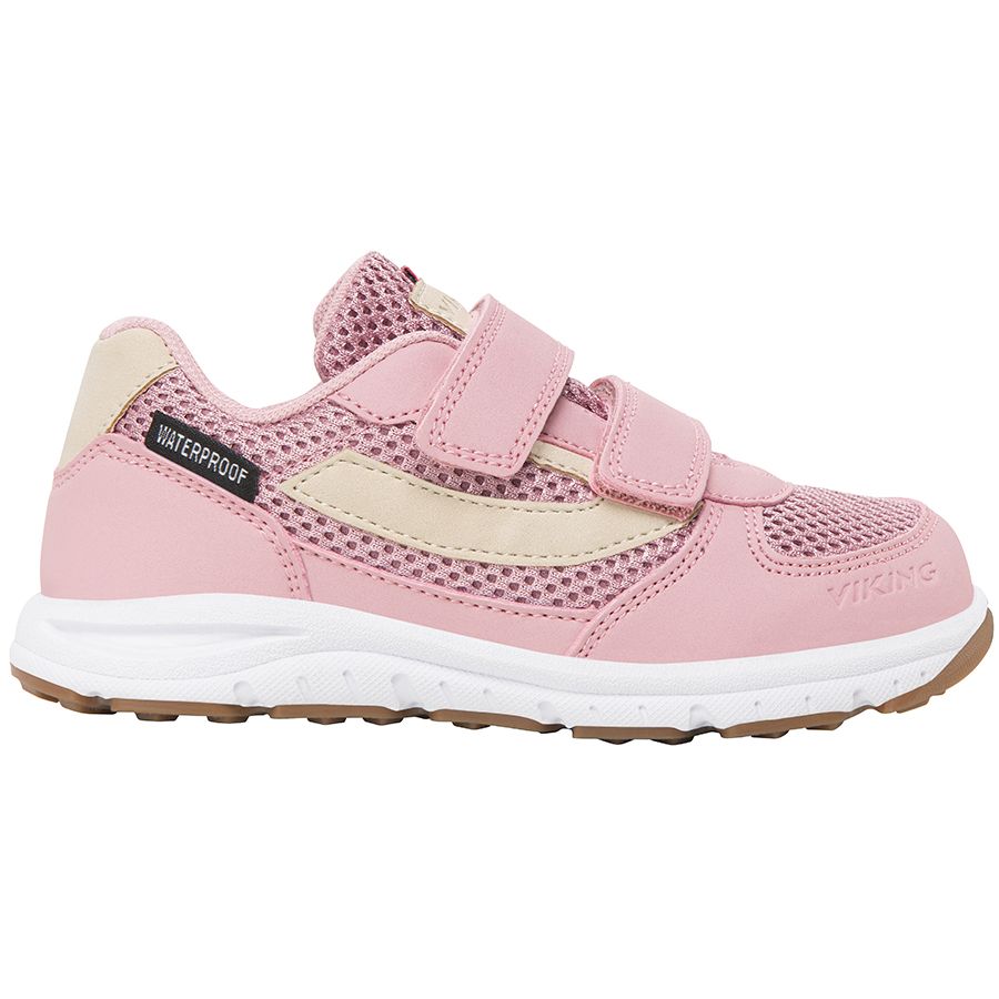 VIKING TEX Halbschuh HOVET WP in rosa and créme color, a waterproof and stylish shoe for outdoor activities