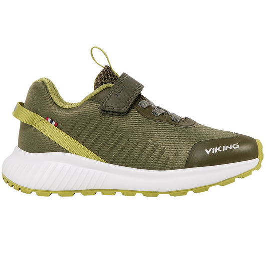 Viking AERY TAU LOW GTX 1V Halbschuh in olive and pistachio green, featuring durable and waterproof Gore-Tex technology for outdoor activities
