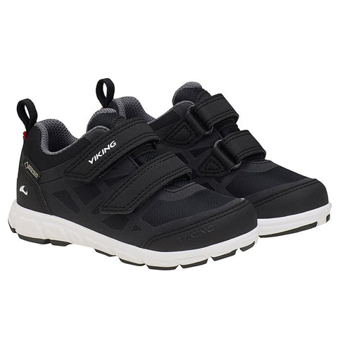 Waterproof and breathable Viking VEME GTX shoe in black, front view