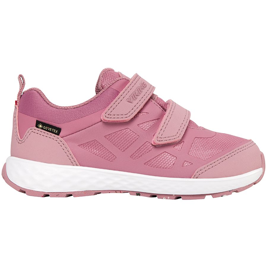 VIKING GORE-TEX Halbschuh VEME GTX - rosa, a pink waterproof hiking shoe for outdoor adventures