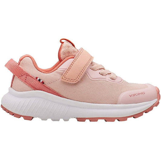 Vibrant pink and salmon-colored VIKING Halbschuh AERY DAL LOW, perfect for outdoor activities