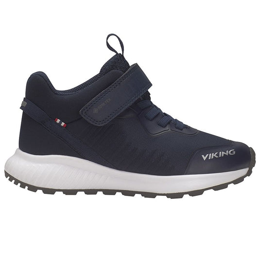 High-performance VIKING GORE-TEX Knöchelschuh AERY TAU MID GTX in navy color, designed for ultimate waterproof protection and comfort