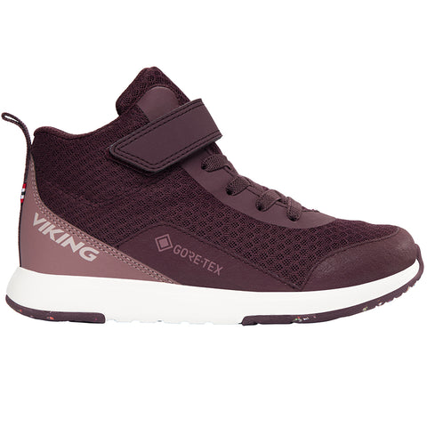 Viking Spurt Mid Reflective GTX 1V Beere Knöchelschuh, waterproof and reflective outdoor shoe