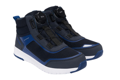 High-performance VIKING TEX Knöchelschuh AERIAL MID WP BOA in navy and cobolt colors