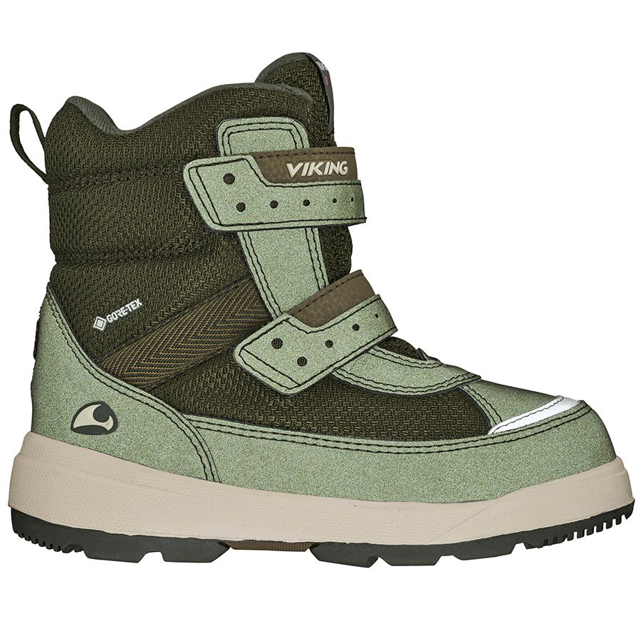 High-performance VIKING GORE-TEX Stiefel PLAY II REFLECTIVE GTX - oliv footwear for all-weather adventures