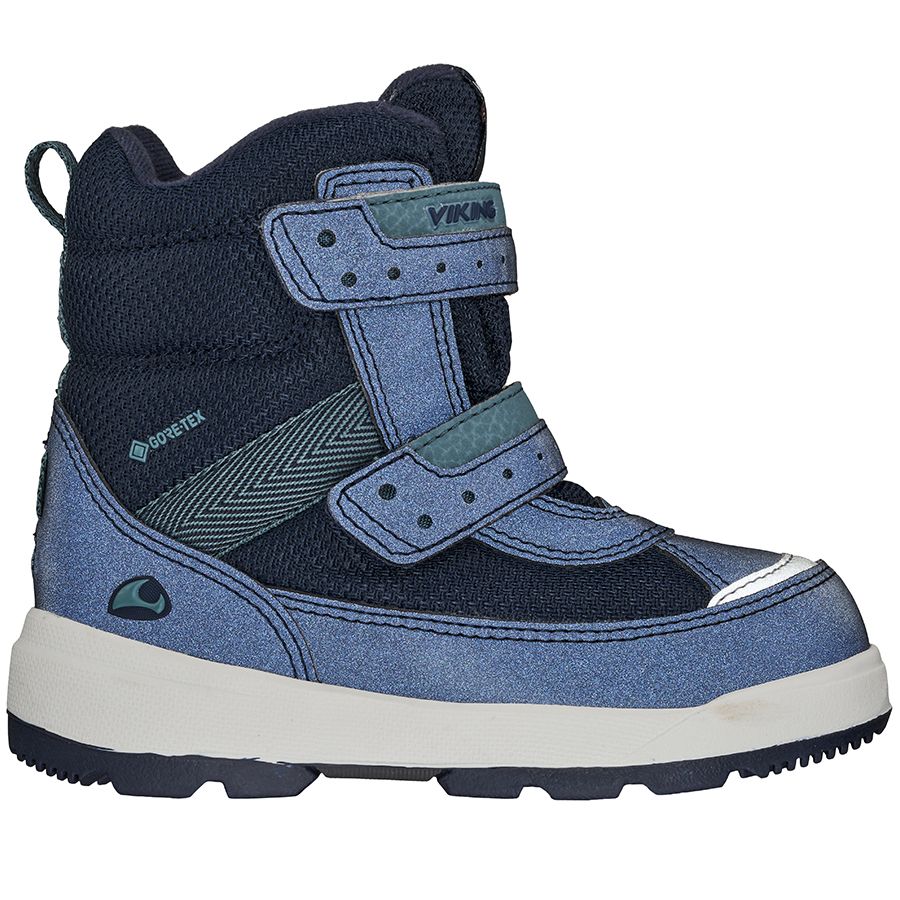 High-performance VIKING GORE-TEX Stiefel PLAY II REFLECTIVE GTX in navy, designed for durability and visibility, perfect for outdoor activities in all weather conditions