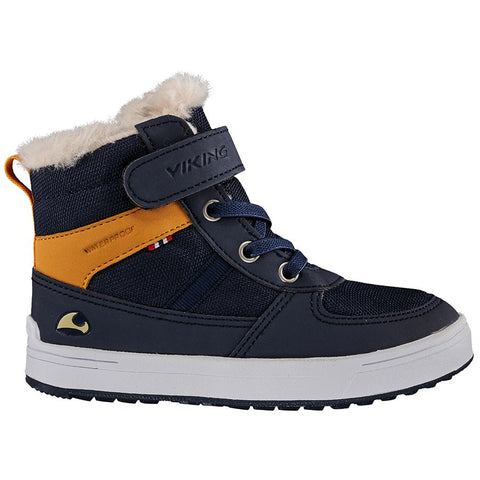 VIKING TEX Knöchelschuh LUCAS MID WP WARM GTX - navy - gelb 